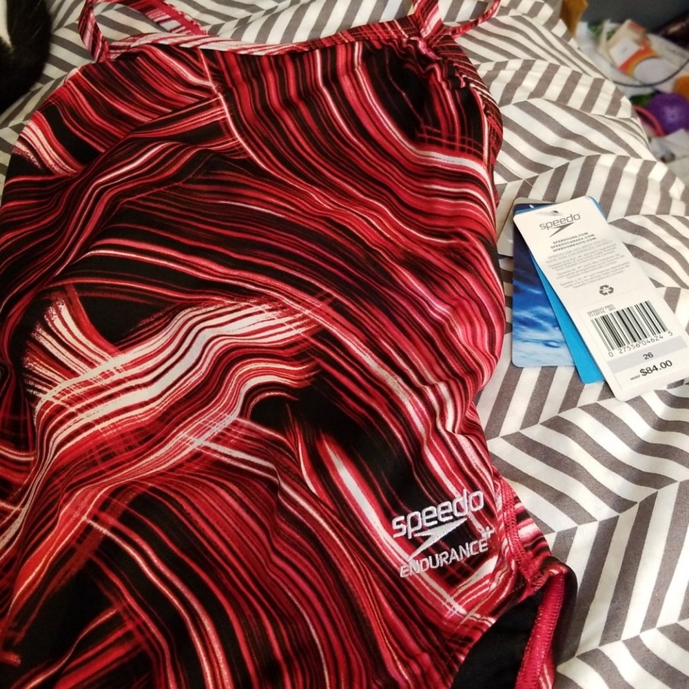 NWT Speedo Endurance + Level Red Color